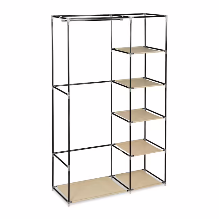 Relaxdays Großer Stoffschrank mit Kleiderstange