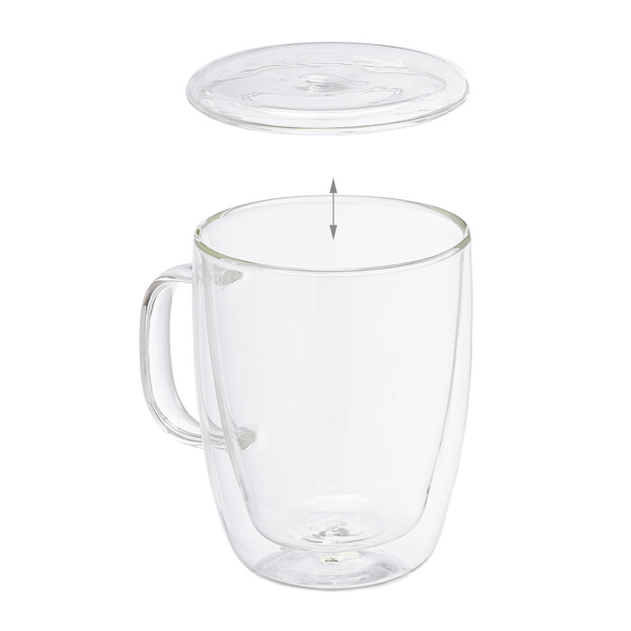 Relaxdays Doppelwandige Kaffeegläser 2er Set