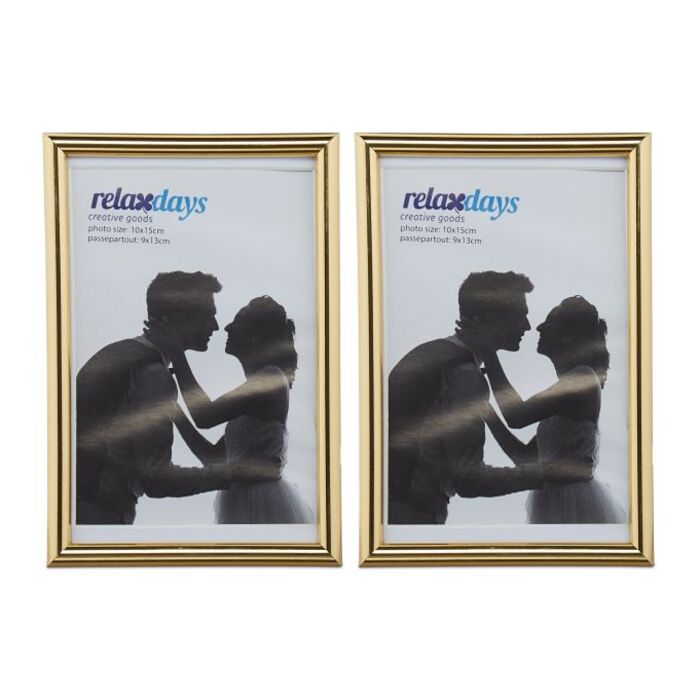 Relaxdays Bilderrahmen 2er Set 10 x 15 cm