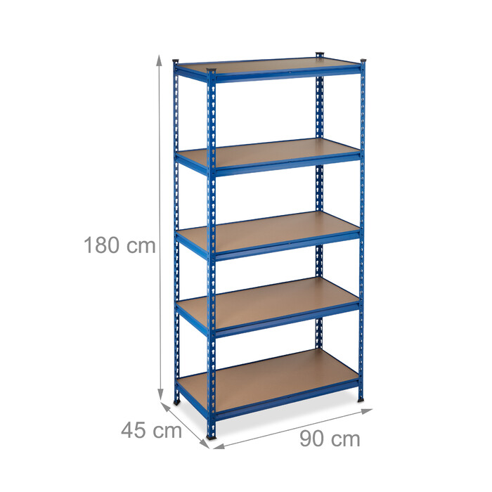 Relaxdays Schwerlastregal 1325 kg blau