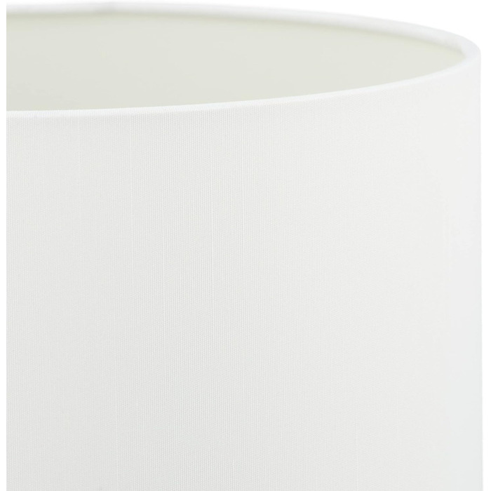 Relaxdays Tischlampe modern, elegantes Design, Tischleuchte Stoffschirm, E27, Designerlampe HxD: 50x25 cm, silber/weiß