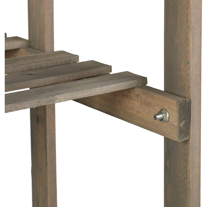 Relaxdays 5-stufiges Blumenregal Holz, Shabby, 125x81x25 cm, Grau