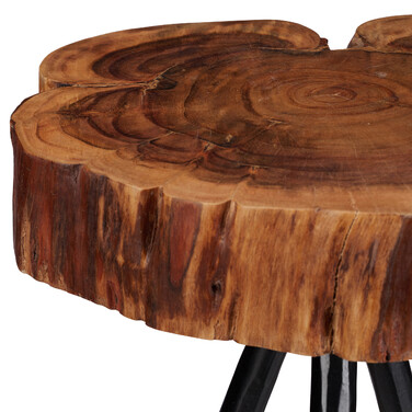 Relaxdays Design Beistelltisch Holzscheibe