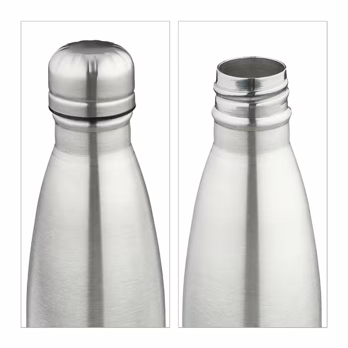 Relaxdays Trinkflasche Edelstahl 500 ml