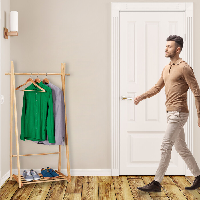 Relaxdays Kleiderständer mit Schubablage