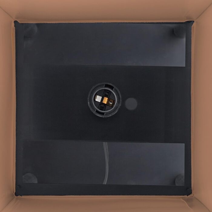 Relaxdays Stehlampe mit Regal, E27, 3 Ablagen, modernes Design, 159x26x26 cm, schwarz-braun