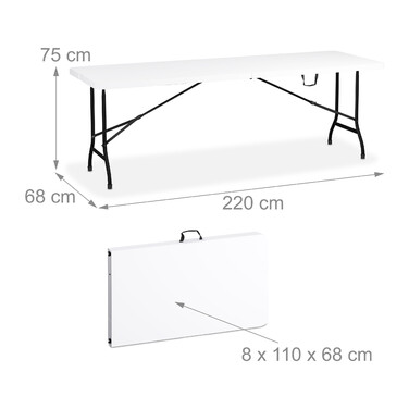 Relaxdays Klappbarer Gartentisch