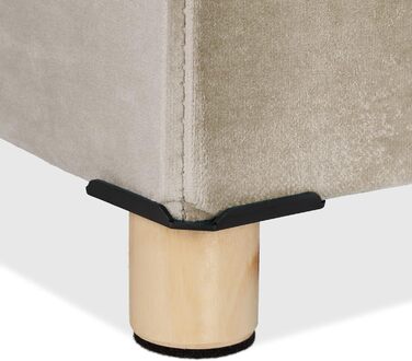 Relaxdays Sitzbank mit Stauraum, Samt, Holzfüße, bis 120 kg, faltbar, 34x76x38 cm, Creme