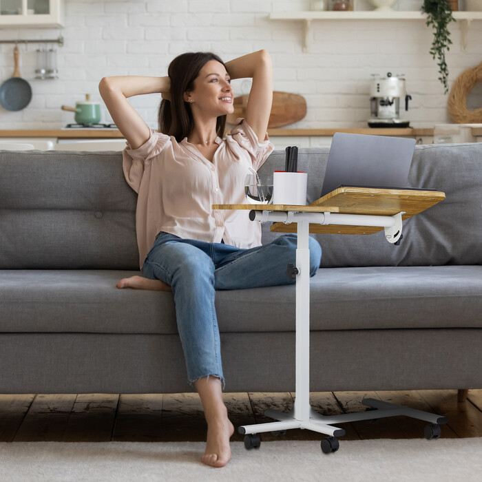 Relaxdays Laptoptisch höhenverstellbar mit Rollen