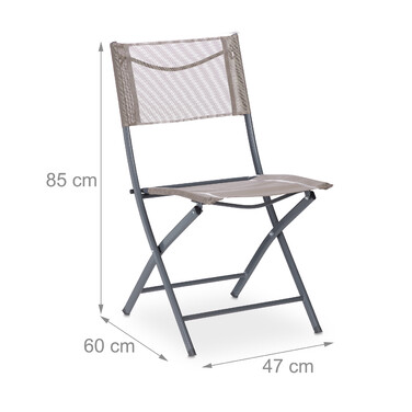 Relaxdays Gartenstuhl klappbar 2er Set