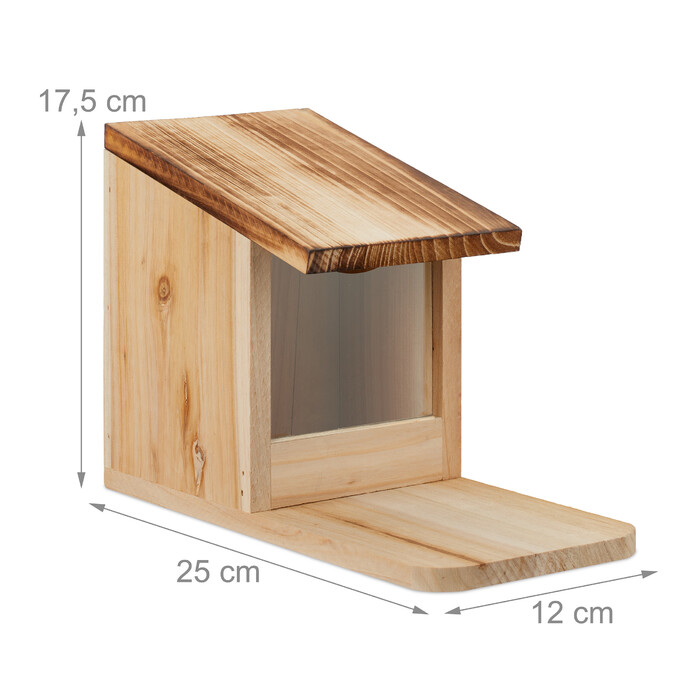 Relaxdays Eichhörnchen Futterhaus aus Holz