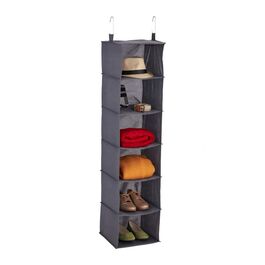 Relaxdays Hängeregal Kleiderschrank 6 Fächer