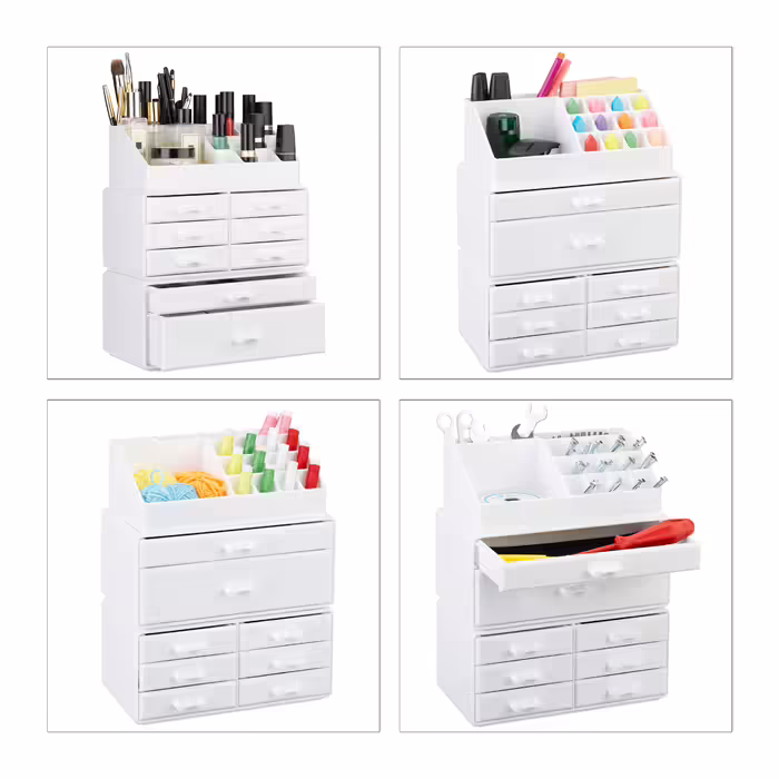 Relaxdays Make Up Organizer mit 8 Schubladen