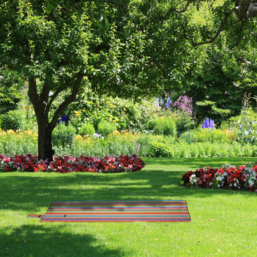 Relaxdays XXL Picknickdecke 200x300 cm gestreift
