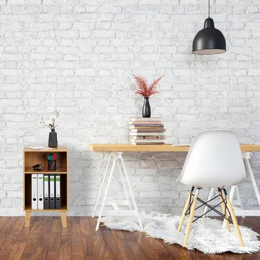 Relaxdays Bücherregal, 2 Fächer, offener Schrank HBT 70 x 40 x 35 cm, höhenverstellbarer Einlegeboden, Standregal, Natur, Bambus, Faserplatte