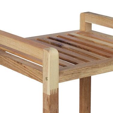 Relaxdays Badregal mit Rollen Holz