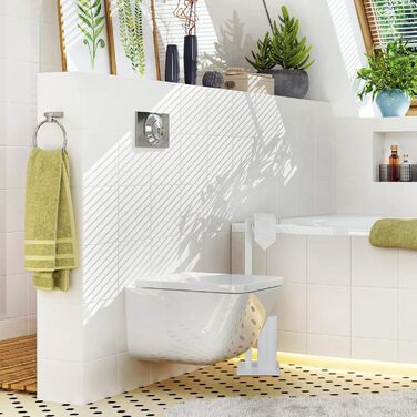 Relaxdays WC Garnitur, stehender Toilettenpapierhalter, Toilettenbürste mit Bürstenhalter, Stahl, HBT: 72x20x20 cm, weiß