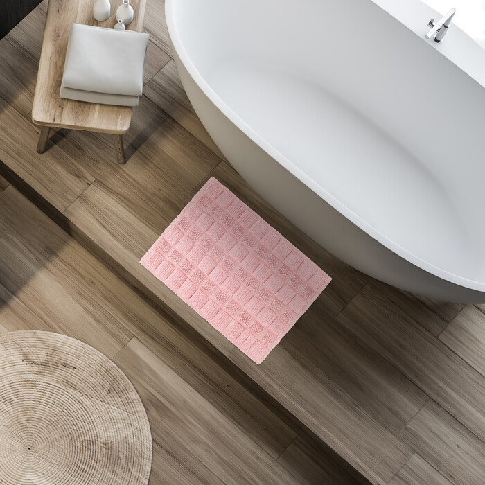 Relaxdays Badematte aus Baumwolle 60x40 cm