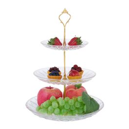 Relaxdays 3-stöckige Etagere aus Glas