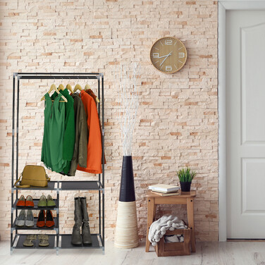 Relaxdays Offener Kleiderschrank mit Schuhablage