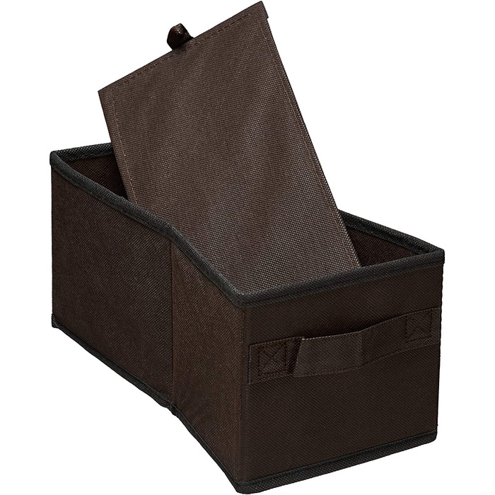 Relaxdays Hängeregal Stoff, Hängeaufbewahrung, 6 Fächer, 2 Schübe, für Kleiderschrank, HBT: ca. 82x14,5x30 cm, braun