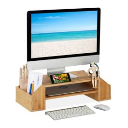 Relaxdays Monitorständer aus Bambus