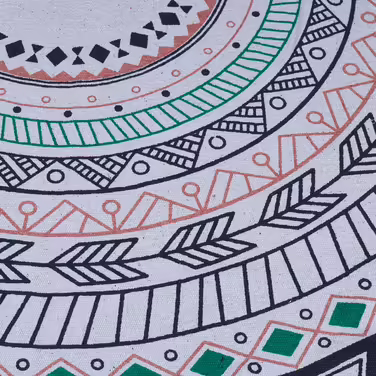 Relaxdays Runder Teppich mit Mandala-Design