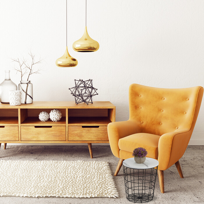 Relaxdays Korbtisch 3er Set Marmor