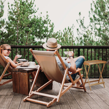 Relaxdays Tabletttisch Bambus