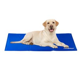 Relaxdays Kühlmatte Hund blau