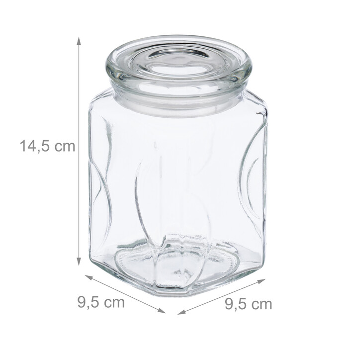 Relaxdays 8er Set Vorratsgläser mit Deckel 750 ml