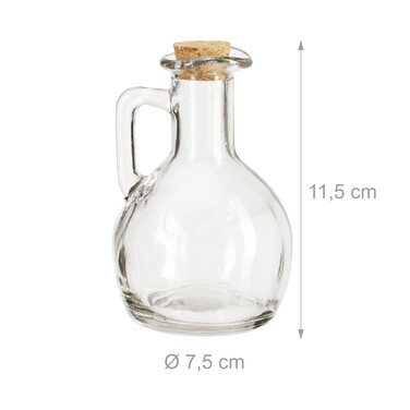 Relaxdays Öl- & Essigkanne Glas 2er Set