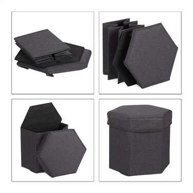 Relaxdays Sitzhocker mit Stauraum