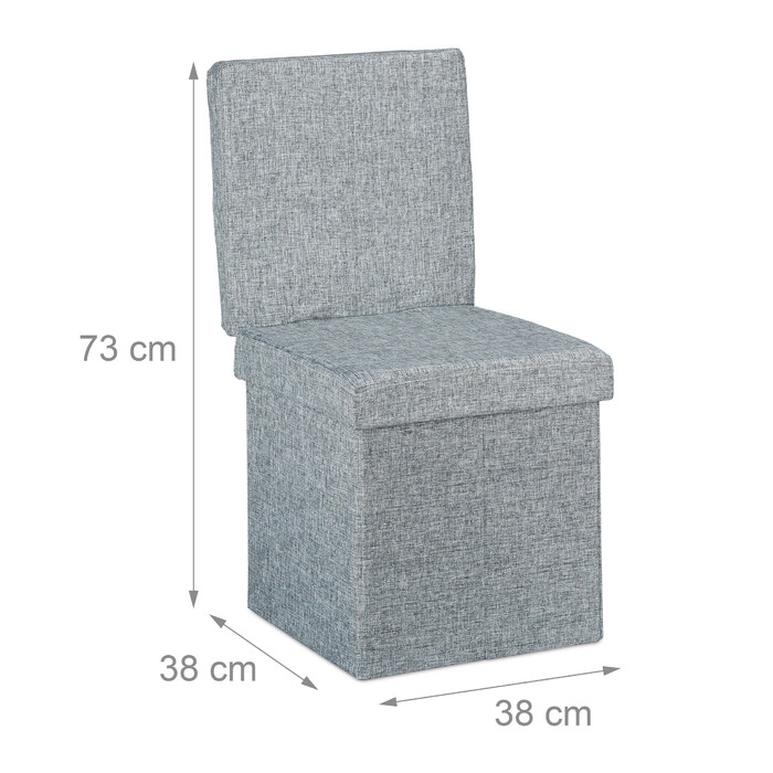 Relaxdays Faltbarer Sitzhocker mit Lehne