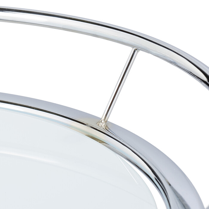 Relaxdays Runder Servierwagen Chrom & Glas