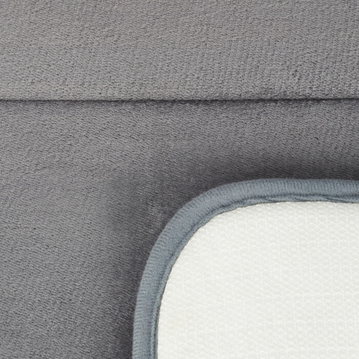 Relaxdays Memoryschaum Badematte in Grau