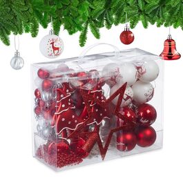 Relaxdays Weihnachtskugeln im 103er Set