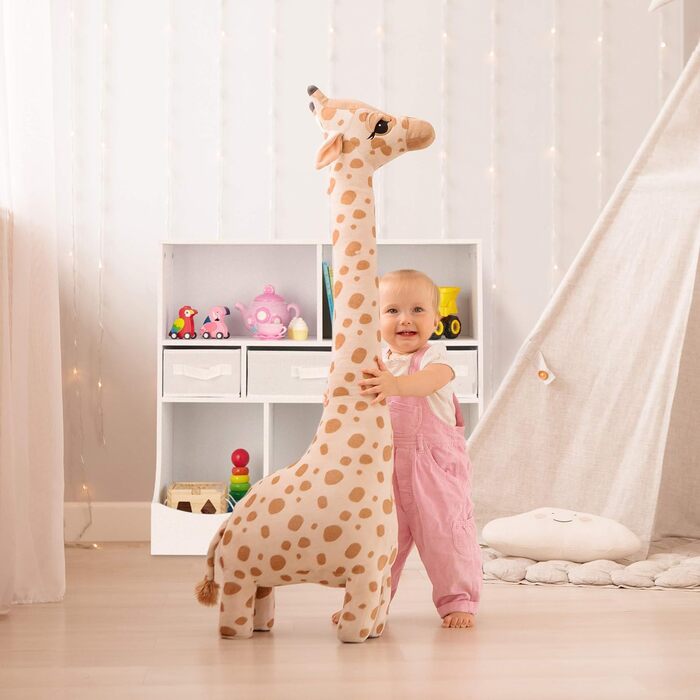Relaxdays Kinderregal für Spielsachen & Bücher, HBT: 75 x 80 x 40 cm, 8 Fächer, Mädchen & Jungen, Spielzeugregal, weiß, MDF Platten, Stoff, 1 Stück