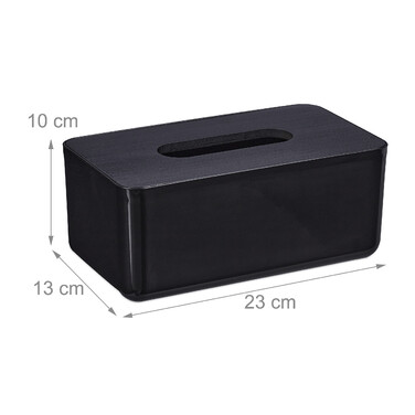 Relaxdays Tücherbox mit Bambusdeckel