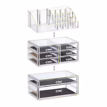 Relaxdays Make Up Organizer mit 8 Schubladen