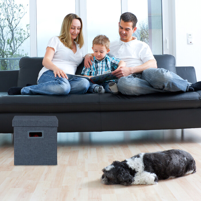 Relaxdays Sitzhocker mit Stauraum & Griffen