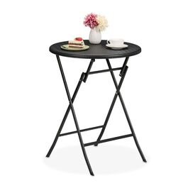 Relaxdays Runder Gartentisch in Rattan-Optik