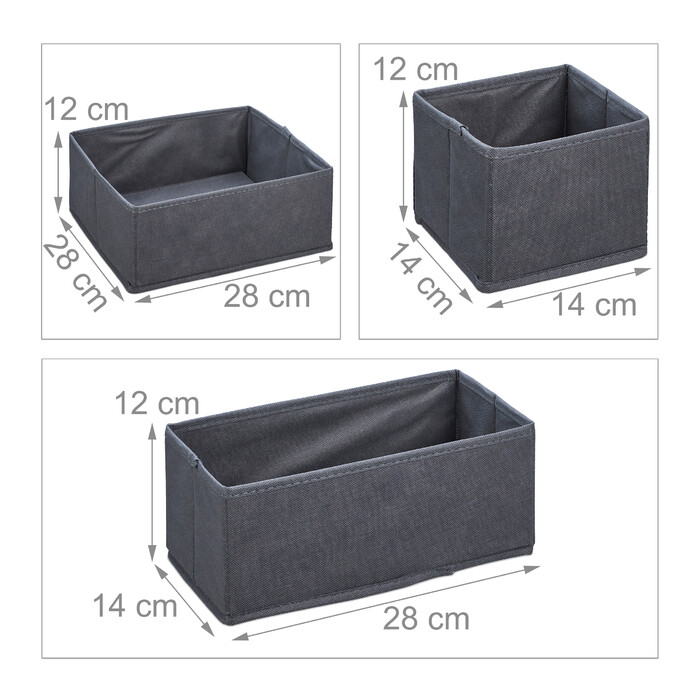 Relaxdays Schubladen Organizer 6er Set