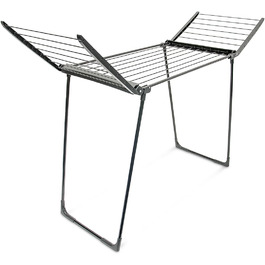 Relaxdays Standtrockner H x B x T: ca. 104 x 169 x 54,5 cm wetterfester Wäschetrockner klappbar mit Wäscheleinen und einer Trockenlänge von 13 m für Wäsche, Kleidung, Textilien etc, schwarz