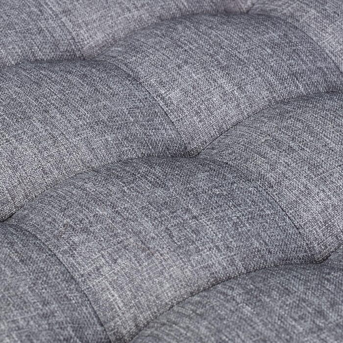 Relaxdays Sitzhocker mit Stauraum, 42x45x45 cm, gesteppt, Stoffbezug, Schaumstoffpolster, grau