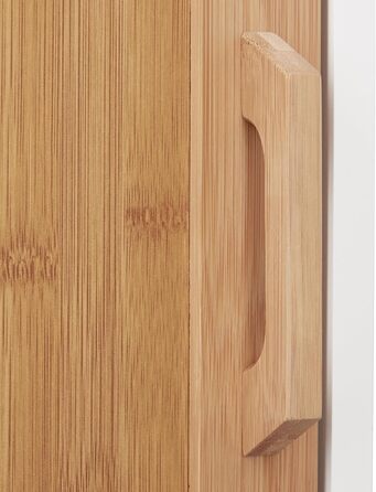 Relaxdays Badschrank, Weiß/Braun, 180x39x30 cm