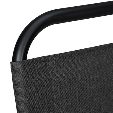 Relaxdays Schwarzer Campinghocker mit Lehne