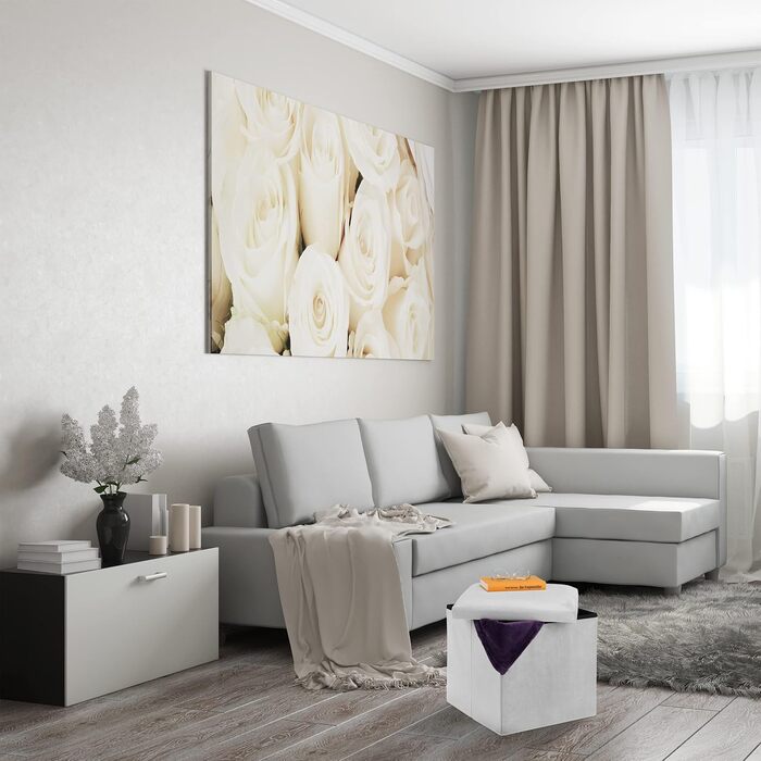 Relaxdays Sitzhocker, faltbar, 38x38x38 cm, Stauraum, MDF & Samt, Braun