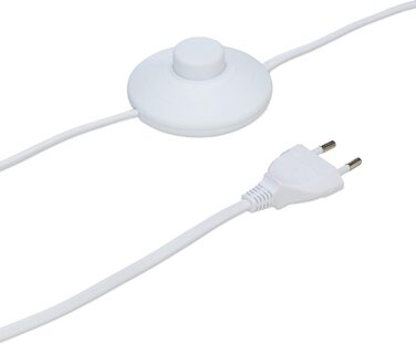 Relaxdays Stehlampe, Stoffschirm, Chromfuß, E27, Ø 40 cm, 148,5 cm hoch, weiß