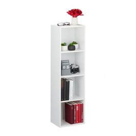Relaxdays Weißes Bücherregal
